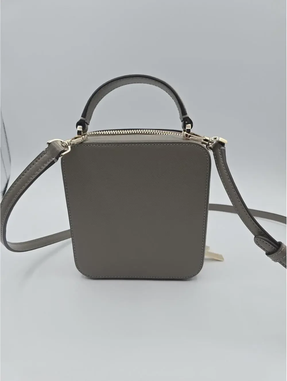 Kate Spade Thunder Cloud Brown Leather New York Daisy Vanity Crossbody Bag